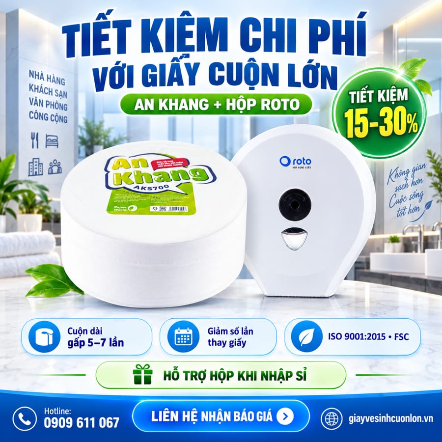 Nhiều doanh nghiệp phân phối lớn còn có chính sách tài trợ miễn phí chiếc hộp tuyệt vời này khi khách hàng nhập sỉ giấy An Khang, giúp cắt giảm hoàn toàn chi phí đầu tư thiết bị ban đầu.