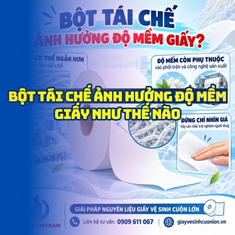 Bột tái chế ảnh hưởng độ mềm giấy như thế nào