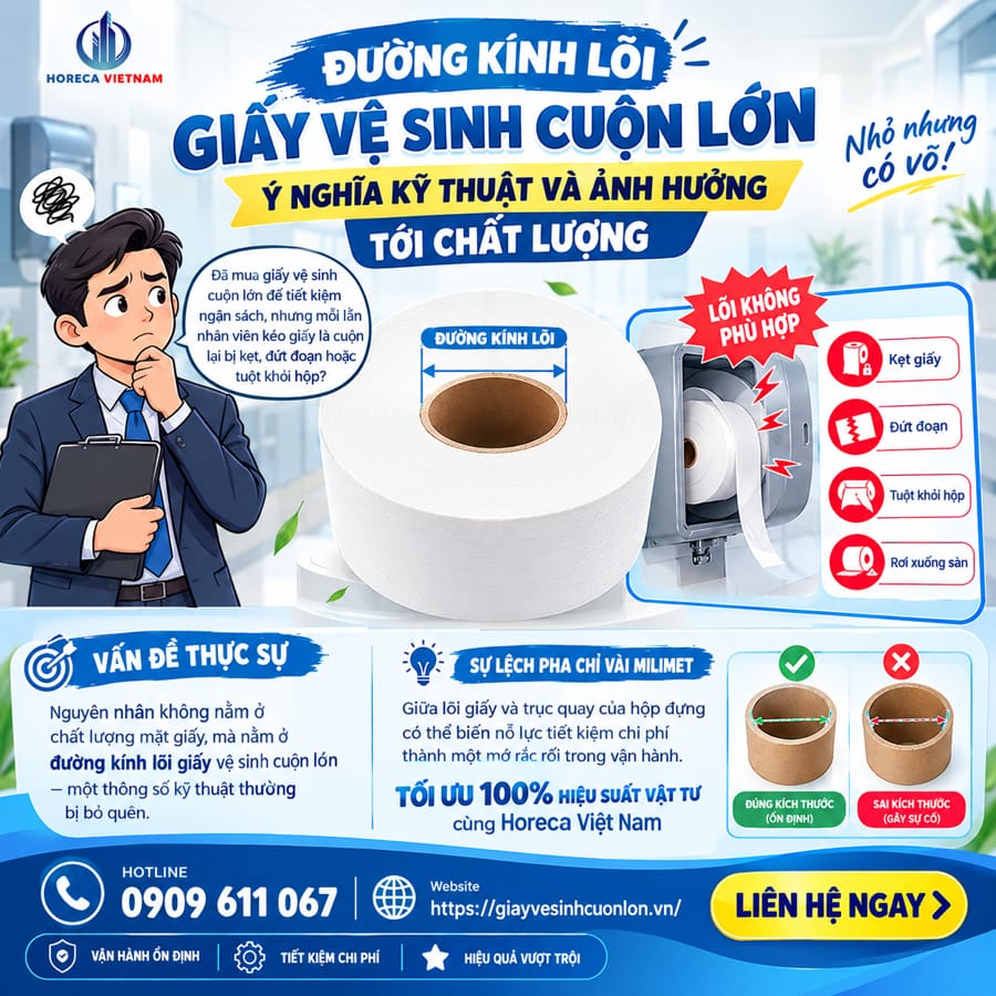 Tìm hiểu đường kính lõi giấy vệ sinh cuộn lớn