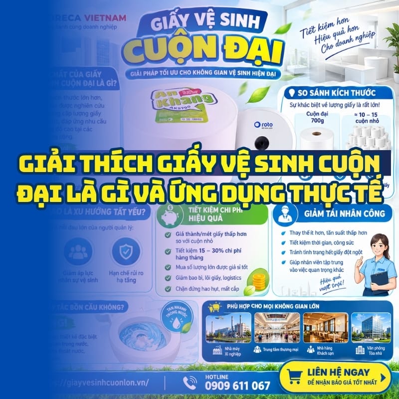 Giải thích giấy vệ sinh cuộn jumbo là gì và ứng dụng thực tế