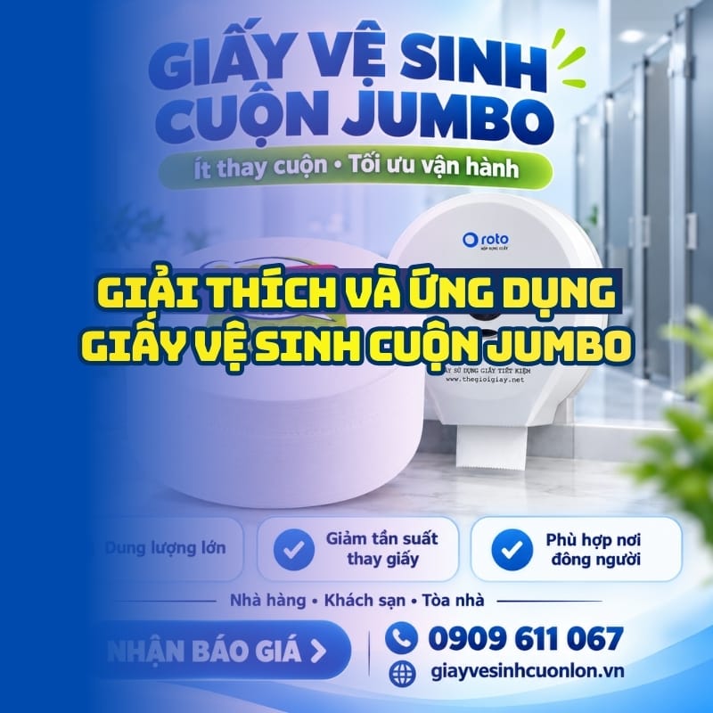 Giải thích giấy vệ sinh cuộn jumbo là gì và ứng dụng thực tế tại Horeca Việt Nam