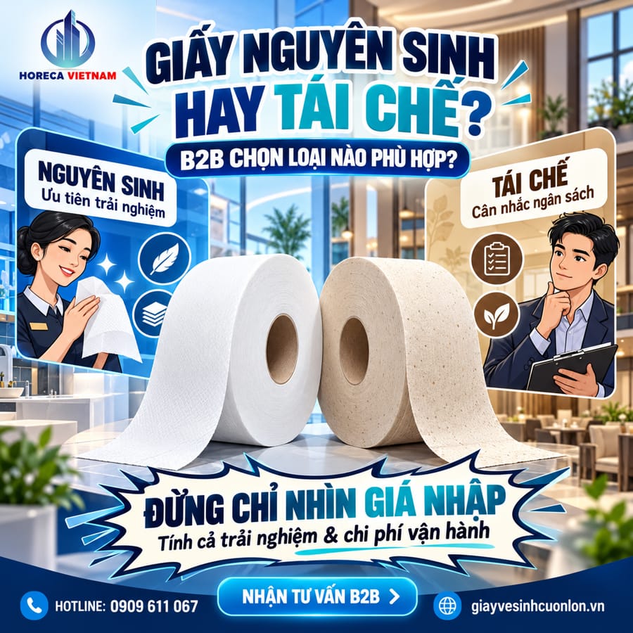So sánh giấy nguyên sinh và giấy tái chế loại nào phù hợp B2B