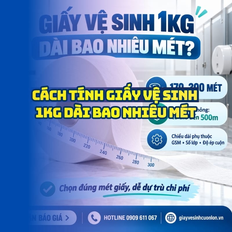 Cách tính giấy vệ sinh 1kg dài bao nhiêu mét chi tiết tại Horeca Việt Nam