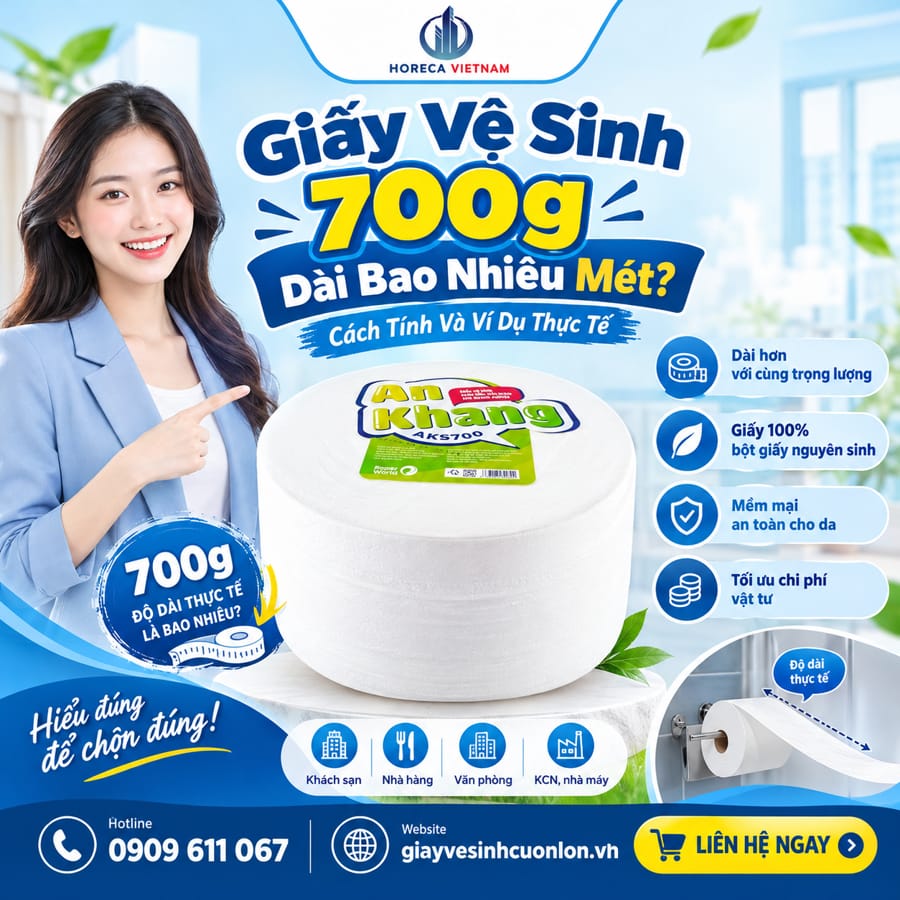 Tìm hiểu giấy vệ sinh 700g dài bao nhiêu mét chi tiết.