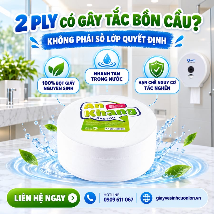 Tìm hiểu giấy vệ sinh cuộn lớn 2 lớp