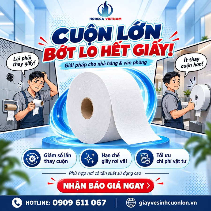 So sánh sự khác biệt giữa giấy vệ sinh cuộn lớn và toilet paper khác nhau thế nào?