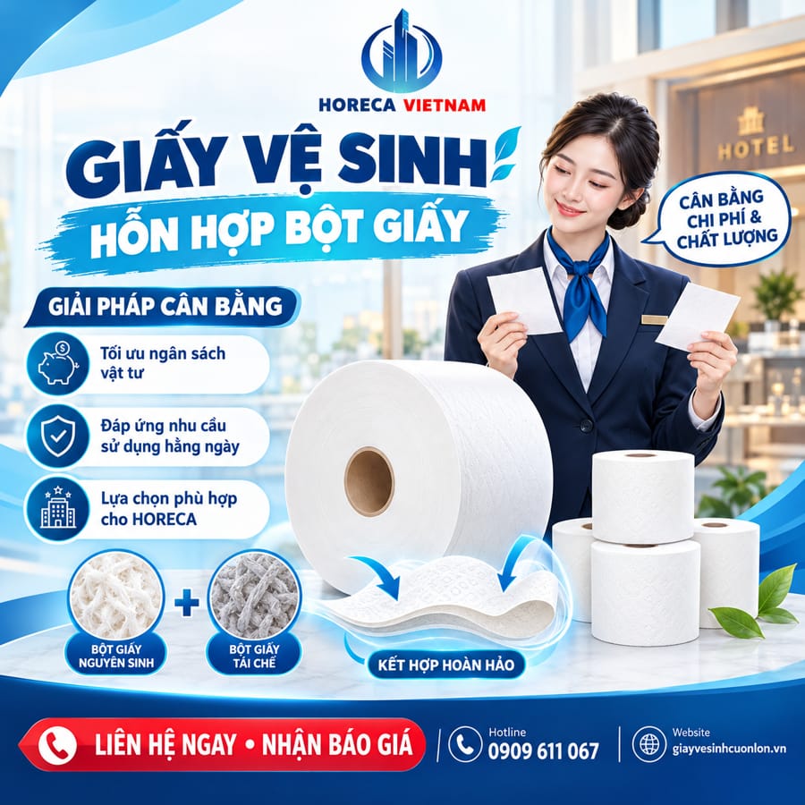 Giải thích chi tiết giấy vệ sinh hỗn hợp bột giấy.