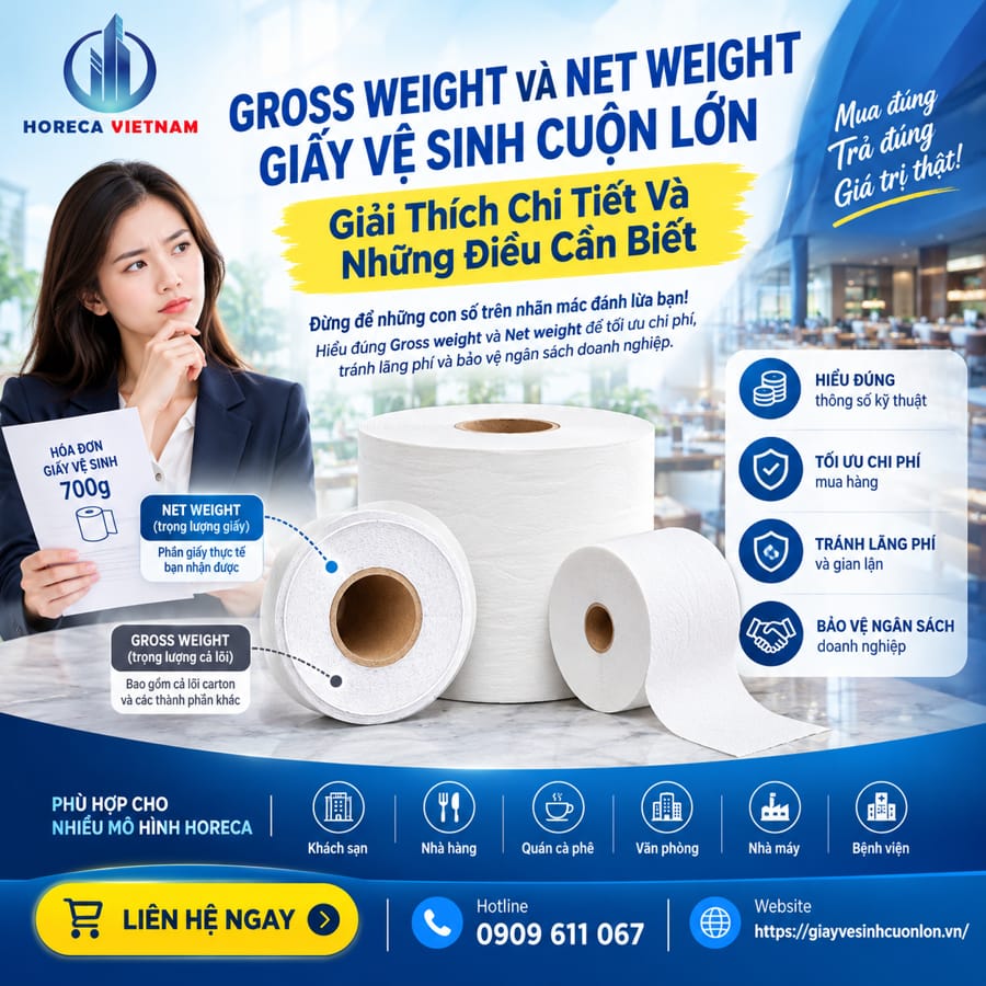 Tìm hiểu gross weight và net weight giấy vệ sinh