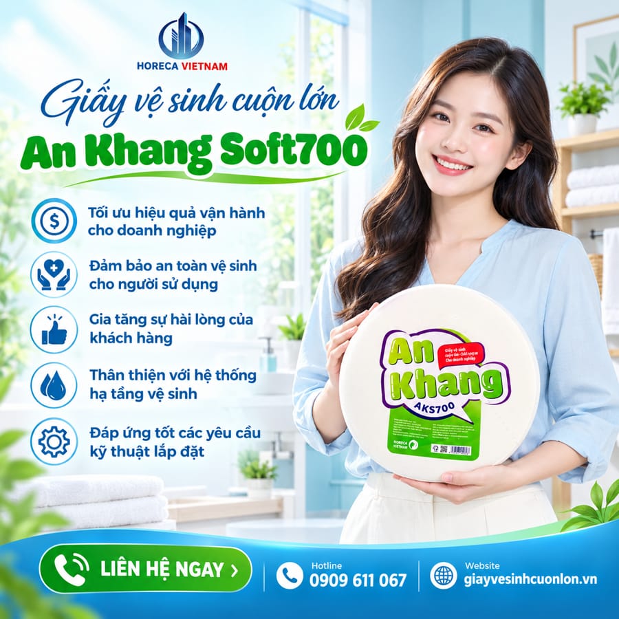 Horeca Việt Nam địa chỉ phân phối giấy vệ sinh cuộn lớn uy tín tối uu hiệu quả vận hành.