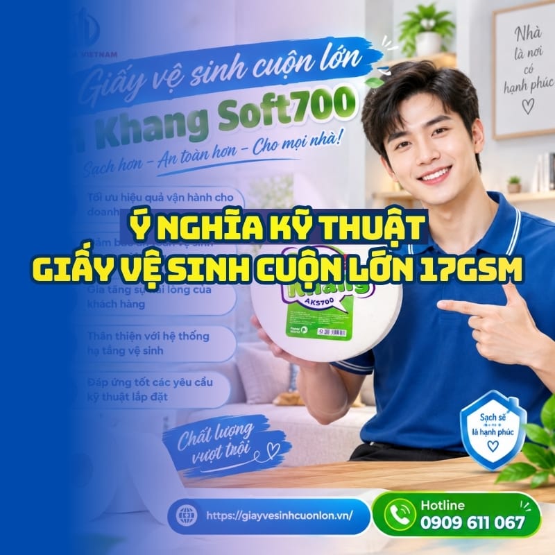 Horeca Việt Nam nhà phân phối giấy vệ sinh cuộn lớn 17gsm giá tốt giao nhanh