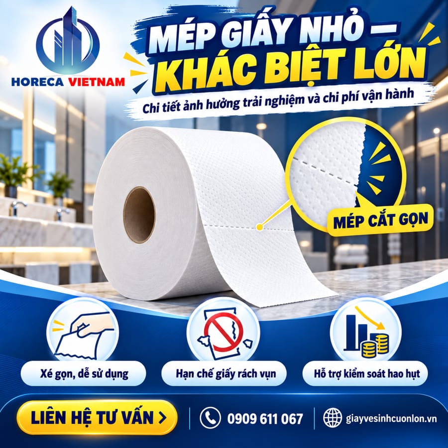 Tìm hiểu mép giấy vệ sinh cuộn lớn