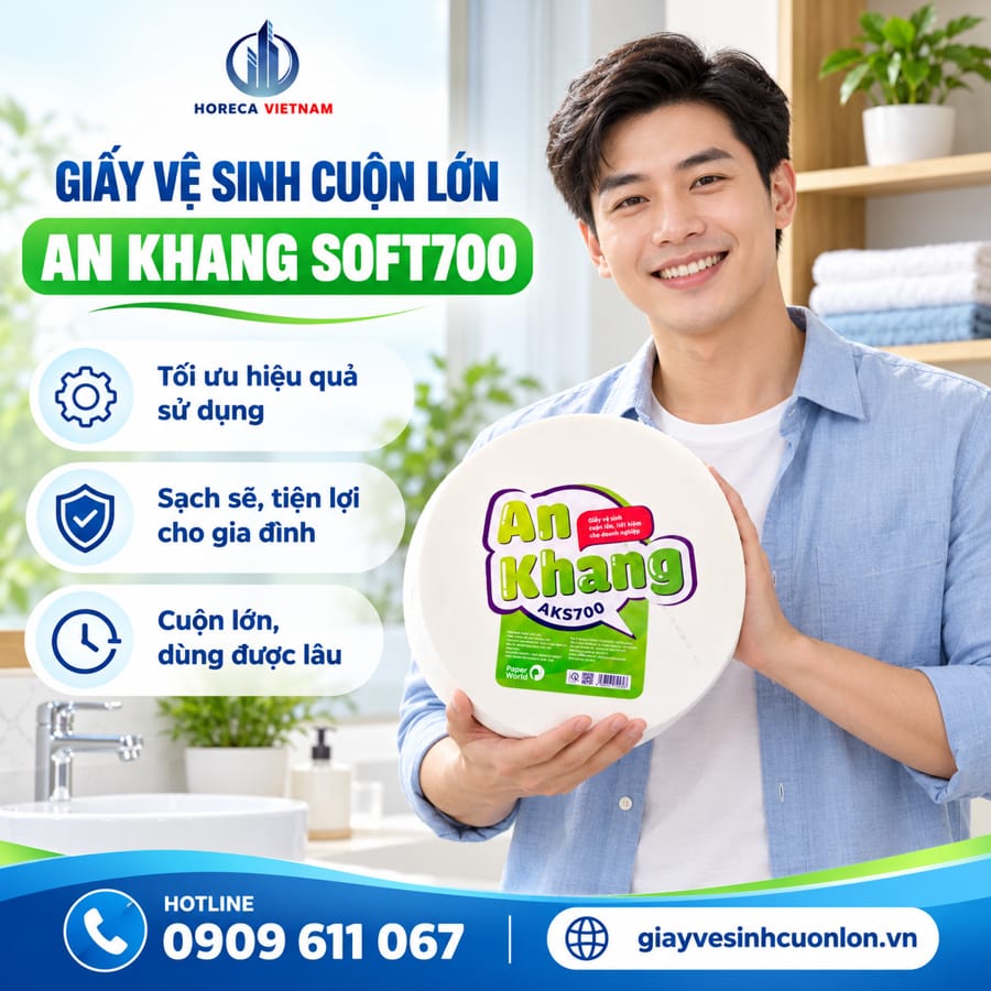 Horeca Việt Nam cam kết 100% sản phẩm sử dụng bột giấy nguyên sinh, an toàn không hóa chất độc hại và minh bạch tuyệt đối về trọng lượng tịnh của từng cuộn giấy.