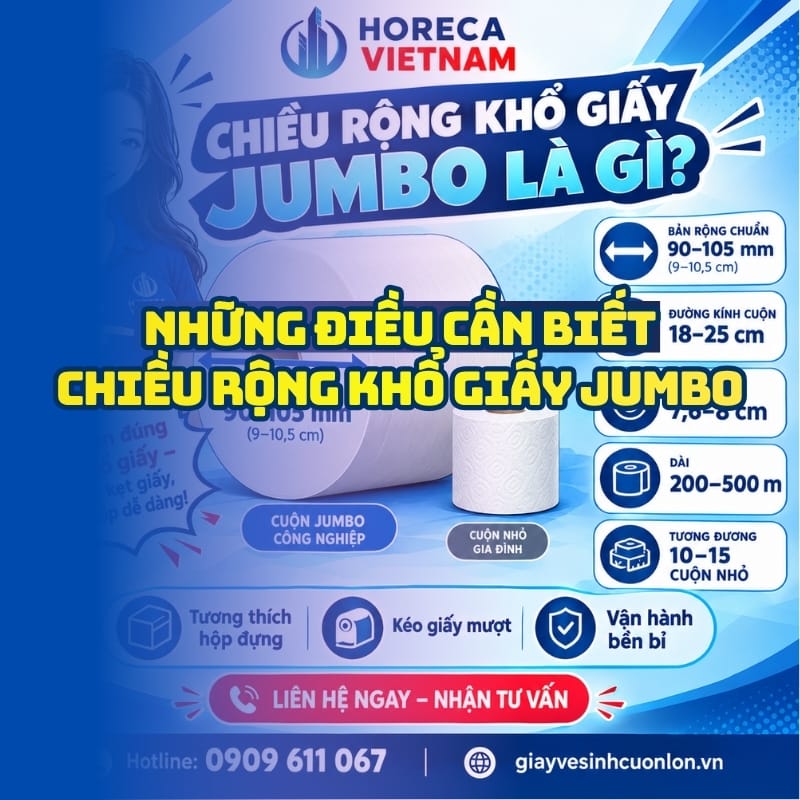 Những điều cần biết chiều rộng khổ giấy jumbo tại Horeca Việt Nam