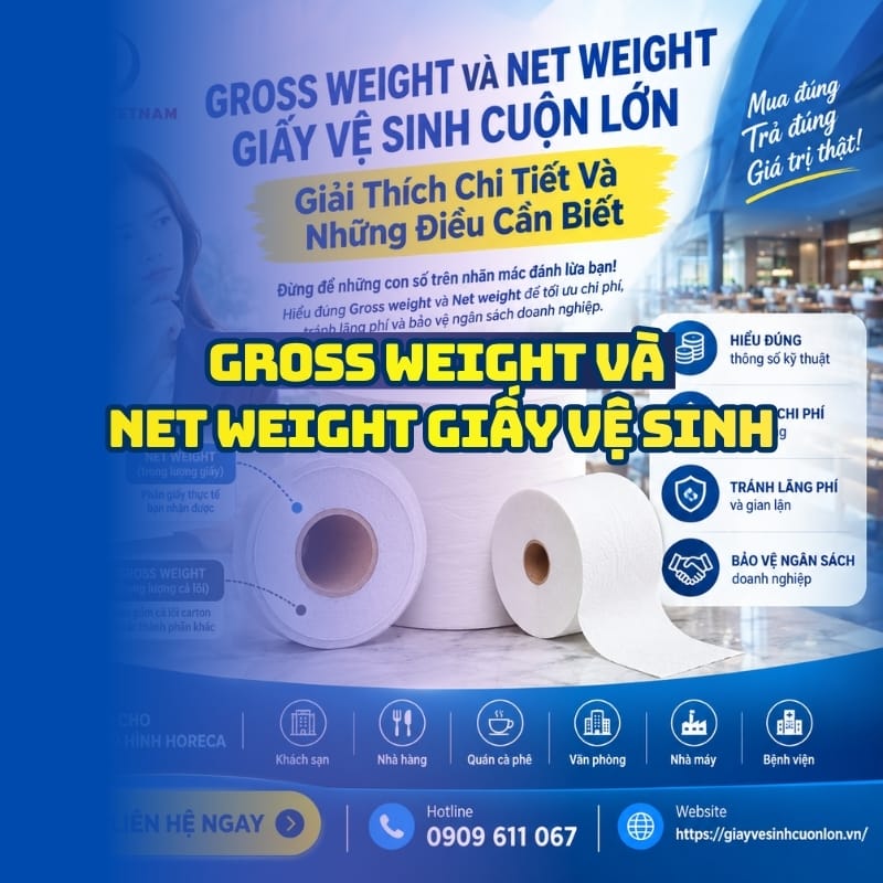 Những điều cần biết gross weight và net weight giấy vệ sinh tại NPP Horeca Việt Nam