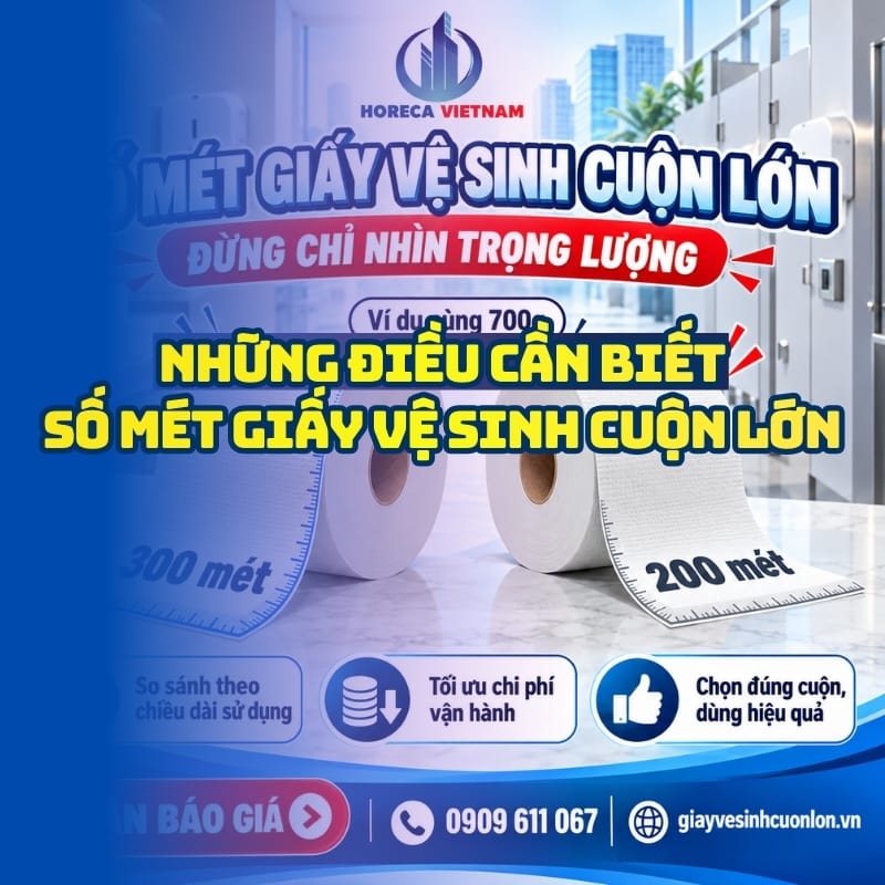 Những điều cần biết số mét giấy vệ sinh cuộn lớn