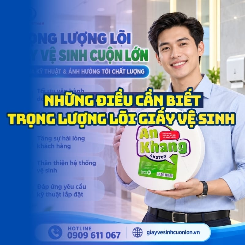 Những điều cần biết trọng lượng lõi giấy vệ sinh cuộn lớn tại NPP Horeca Việt Nam.