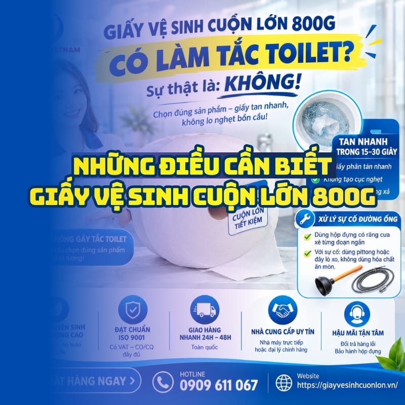 Những điều cần biết về giấy vệ sinh cuộn lớn 800g tại Horeca Việt Nam