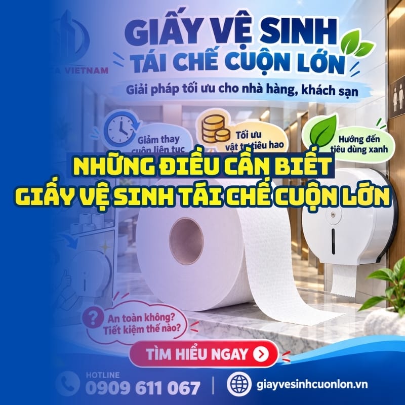 Những điều cần biết về giấy vệ sinh tái chế cuộn lớn.