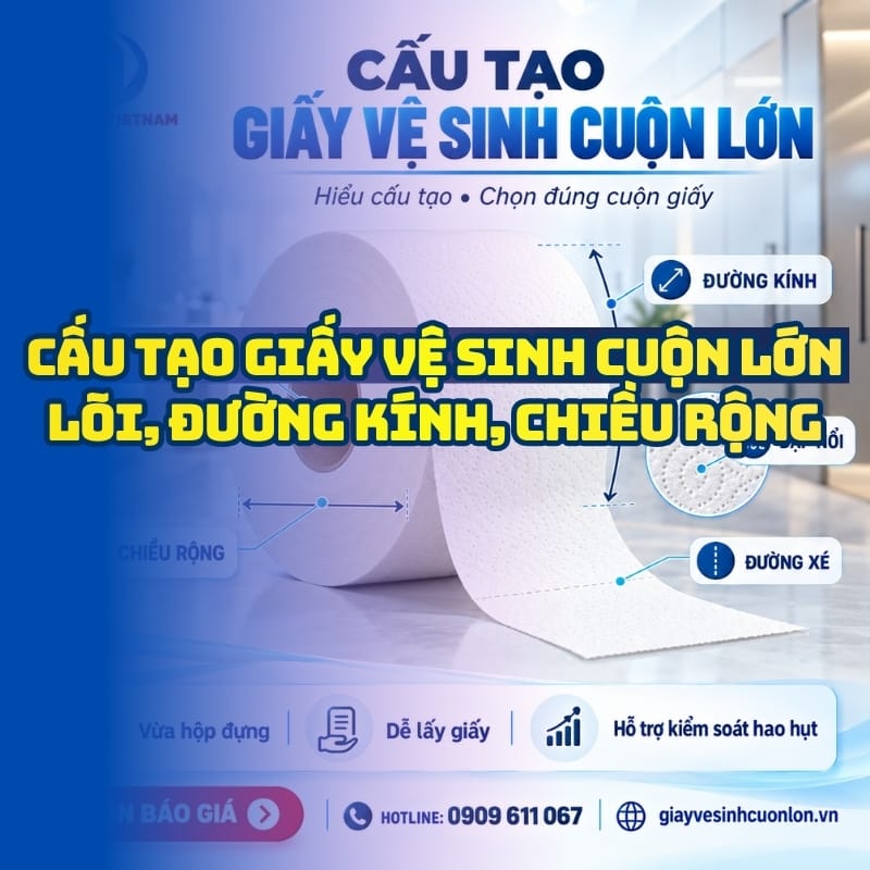 Thấu hiểu cấu tạo giấy vệ sinh cuộn lớn tại Horeca Việt Nam