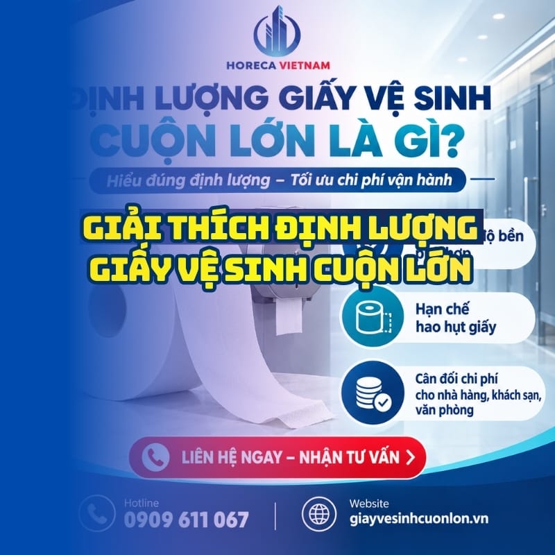 Tìm hiểu định lượng giấy vệ sinh cuộn lớn là gì tại Horeca Việt Nam