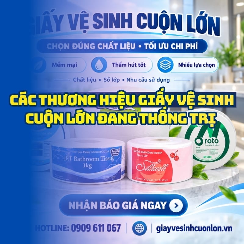 Tìm hiểu giấy vệ sinh cuộn lớn có những loại nào đang thống trị thị trường hiện nay?