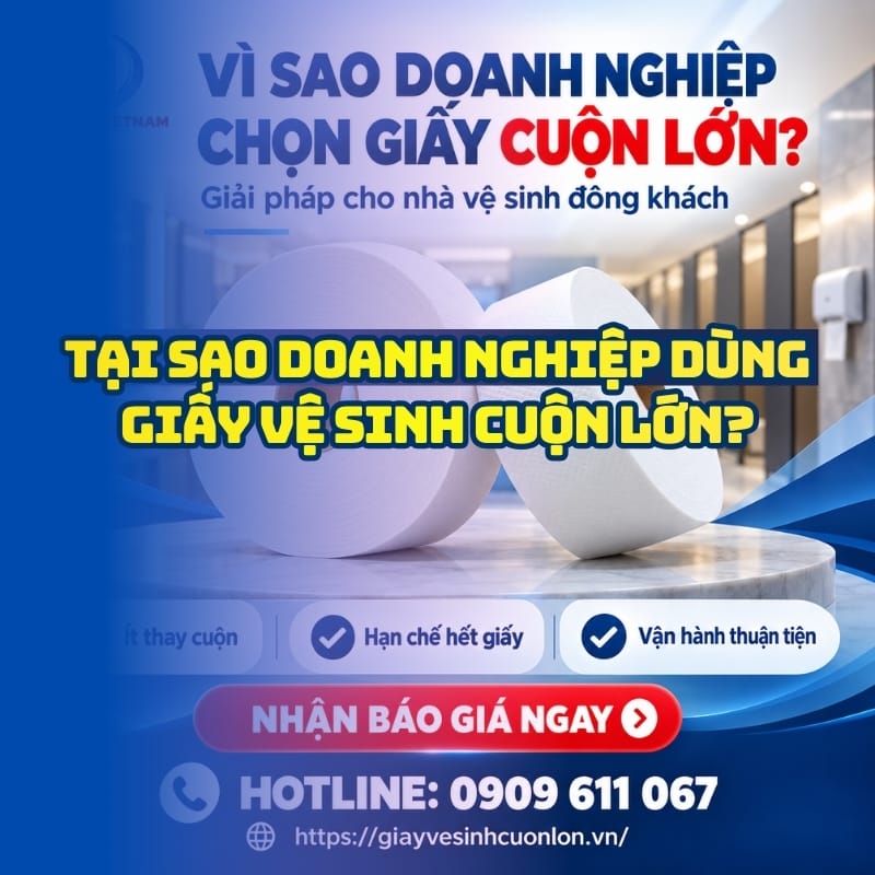 Tìm hiểu tại sao doanh nghiệp dùng giấy vệ sinh cuộn lớn?