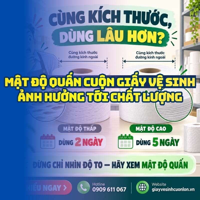 Ý nghĩa kỹ thuật mật độ quấn cuộn giấy vệ sinh